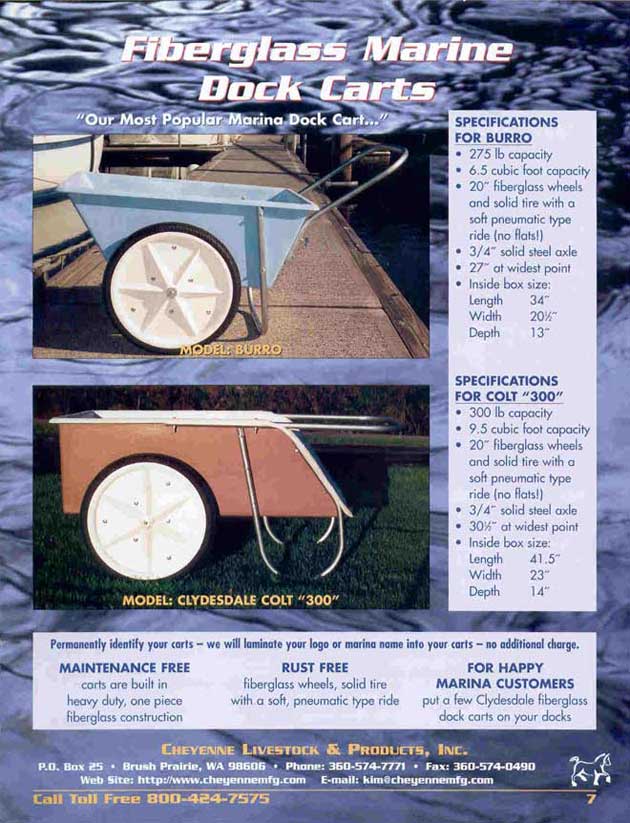 Fiberglass Marine Dock Carts